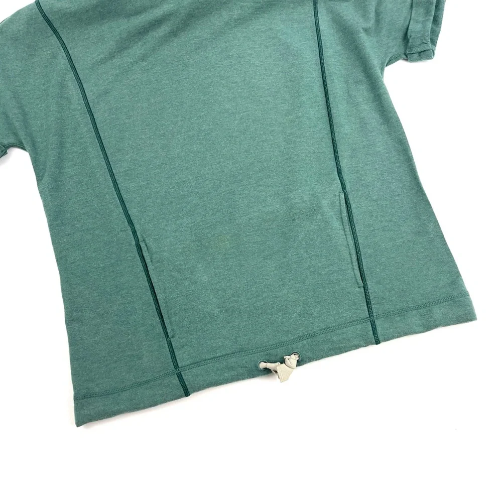 Lululemon Women’s Serenity Hoodie Pullover Green Short Sleeve W3E32S